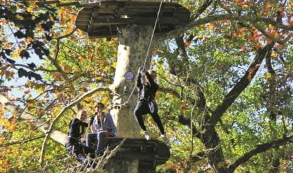 Baumklettern und Springen